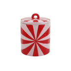Housevitamin Swirl Sierpot met Deksel - Rood/Roze 11x11x14,5cm
