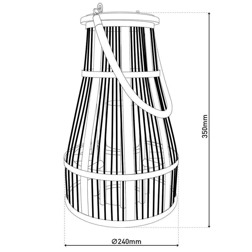 Näve Korbinian Solar Deco Lamp Rattan 35cm
