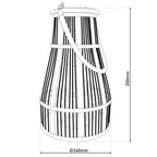 Näve Korbinian Solar Deco Lamp Rattan 35cm