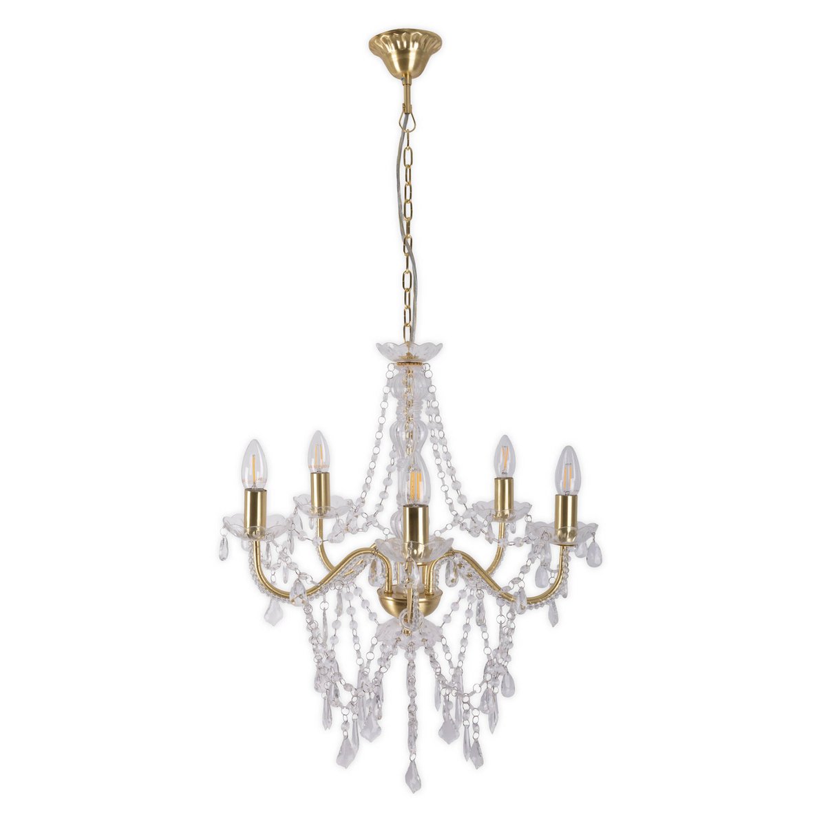 Näve Cecilia Kroonluchter 52cm Goud E14