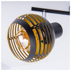 Näve Casco 2 delige Wandlamp Zwart/Gouden Metalen Verlichting 12x15cm