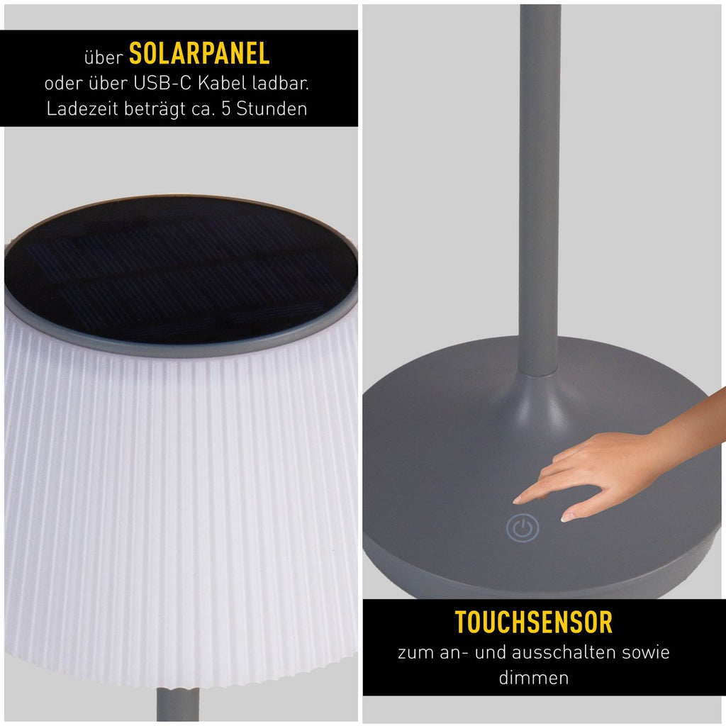 Näve Emmi LED Tafellamp - Grijs 38cm