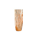 Gouden gestreepte polyresine vaas 33,5x33,5x70cm