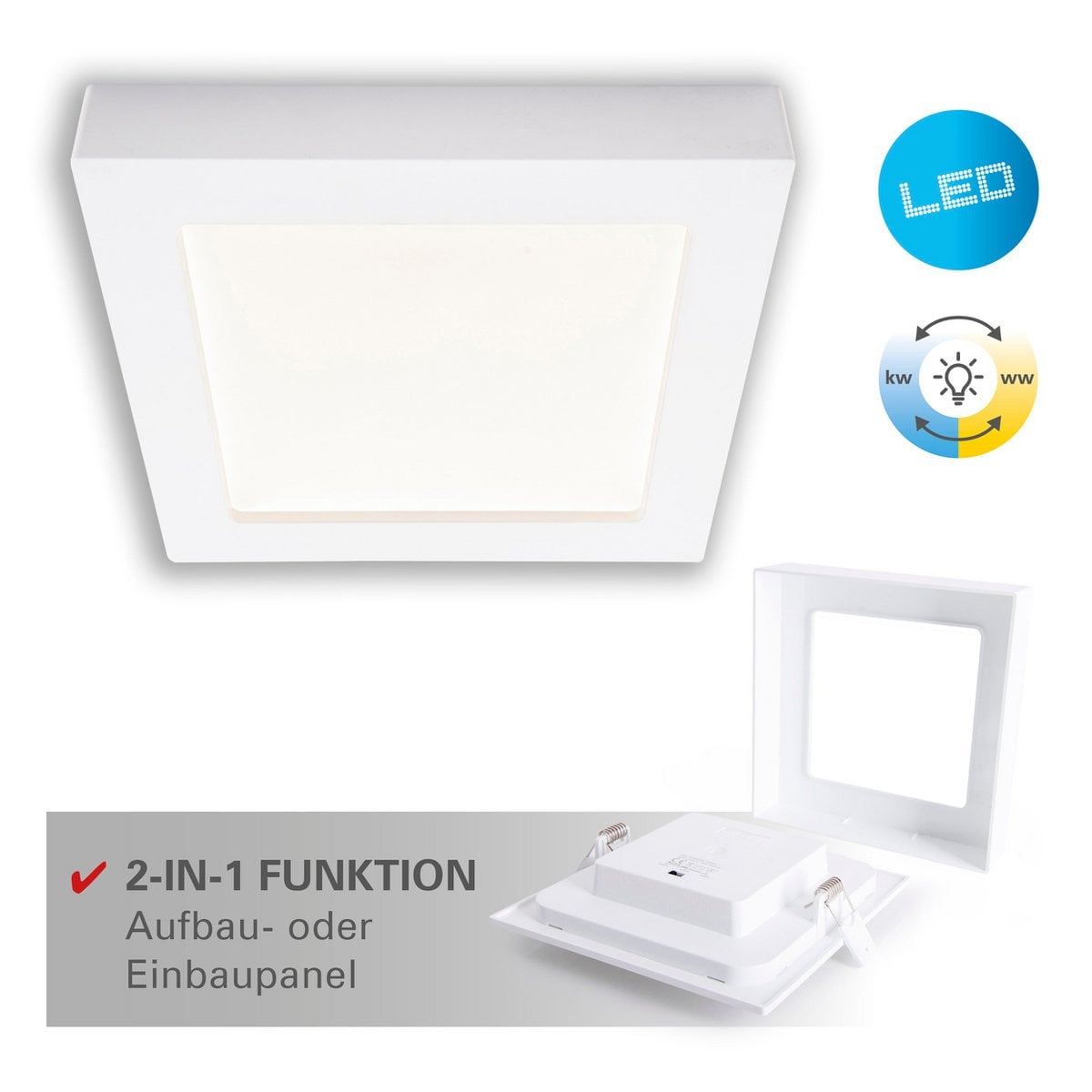 Näve Complex LED Plafondlamp 22,7cm Beige