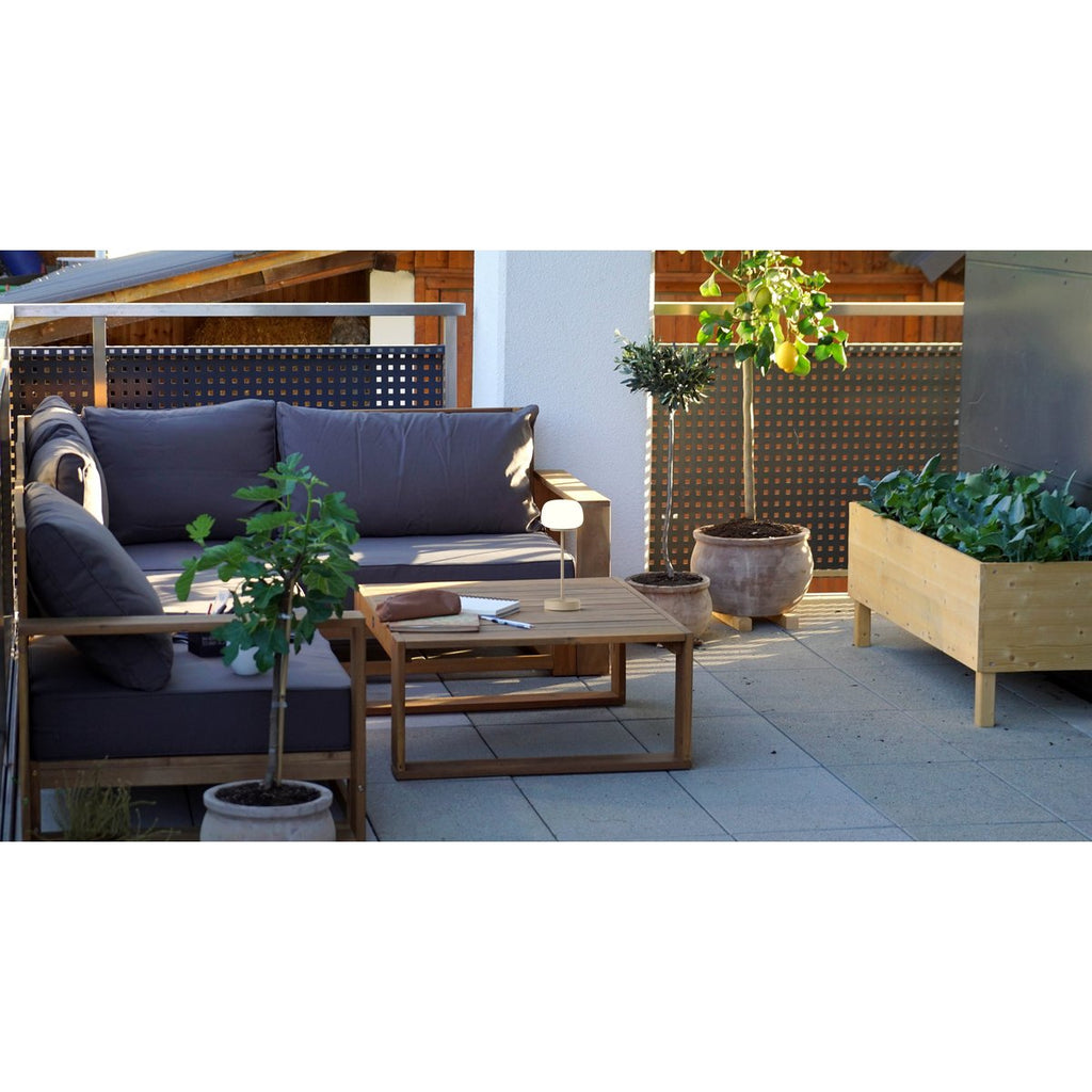 Näve Pina LED Tafellamp 30cm Beige Wit