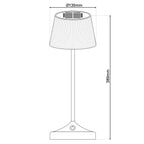 LED -licht "Emmi" voor buiten en binnen, tafellamp gemaakt van metaal en plastic, met stevig gebouwd -in LED's, LED -tafellamp voor balkon, terras, tuin, woonkamer, wintertuin, ca.