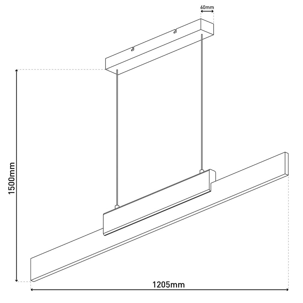 Näve Wiebke LED Hanglamp - Bruin 150cm Dimbaar