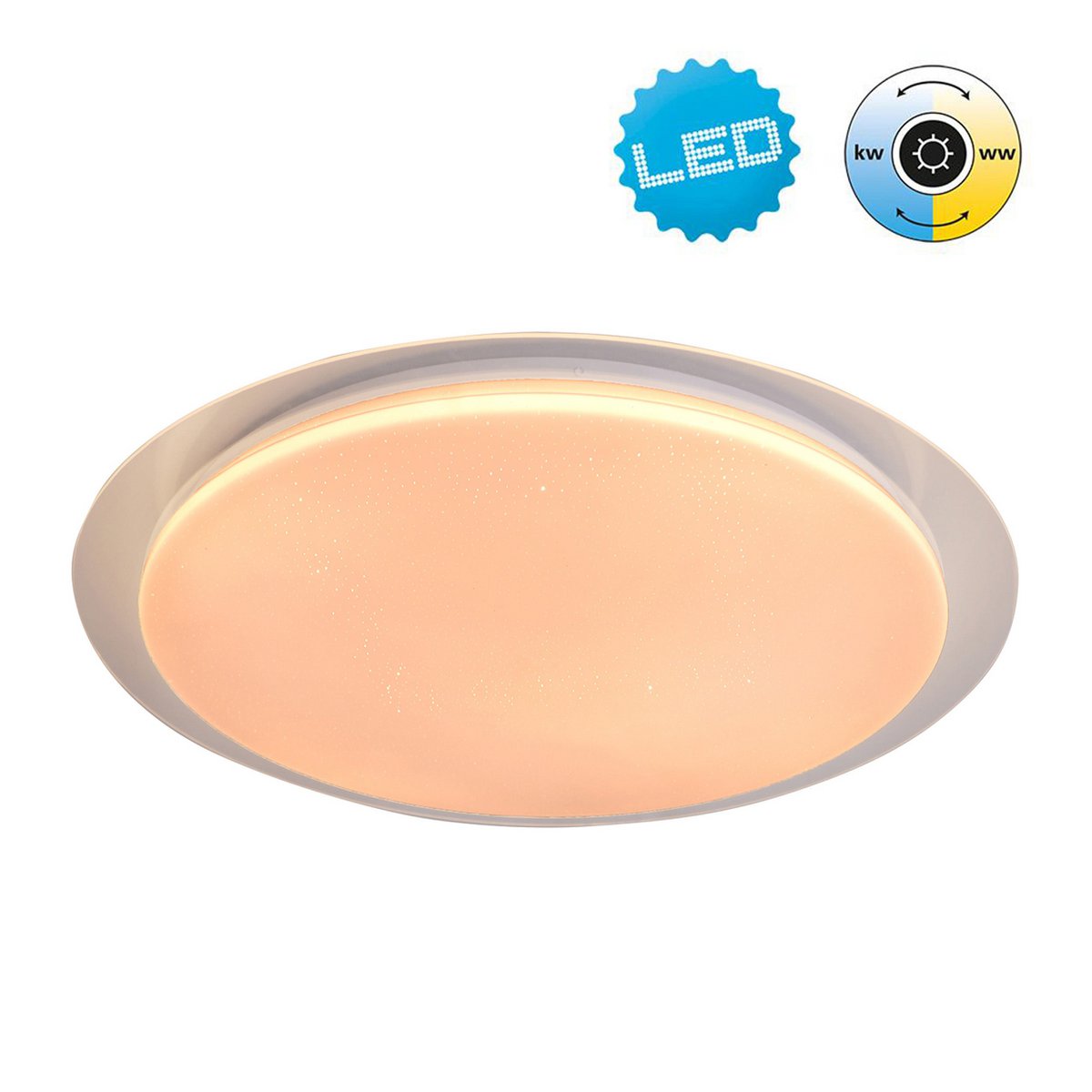 Näve Locarno LED Plafondlamp Ø 46cm Wit
