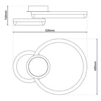 Näve Circulo LED Plafondlicht - Zwart 53cm