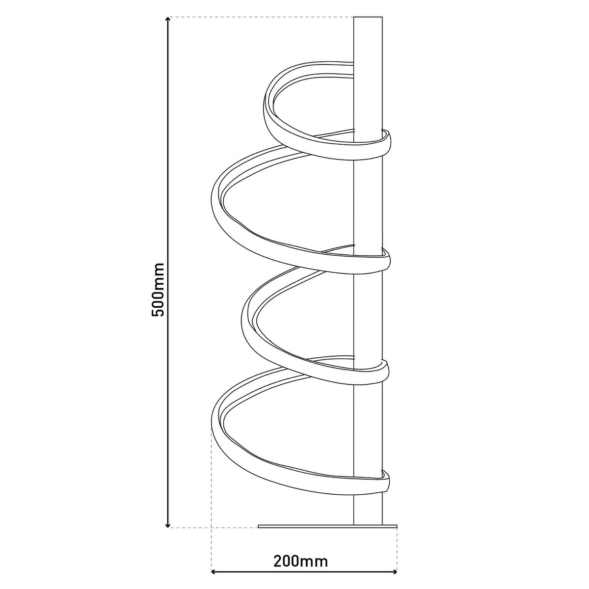 Näve Belleza LED Tafellamp - Zwart 50cm