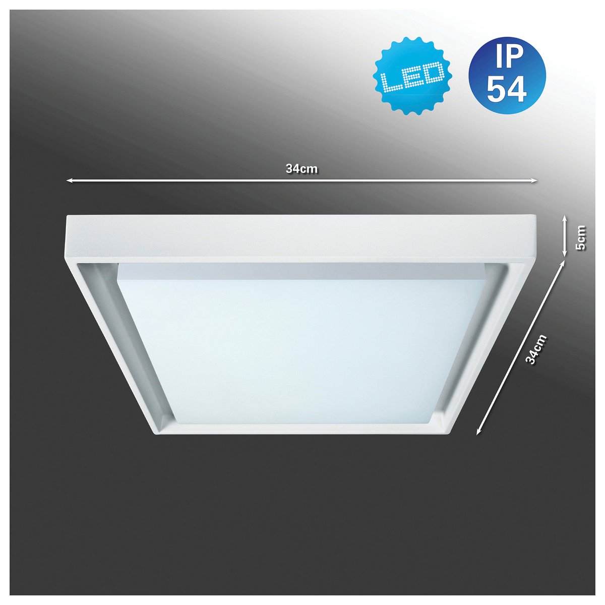 Näve Mio LED Wandlamp IP54 34cm