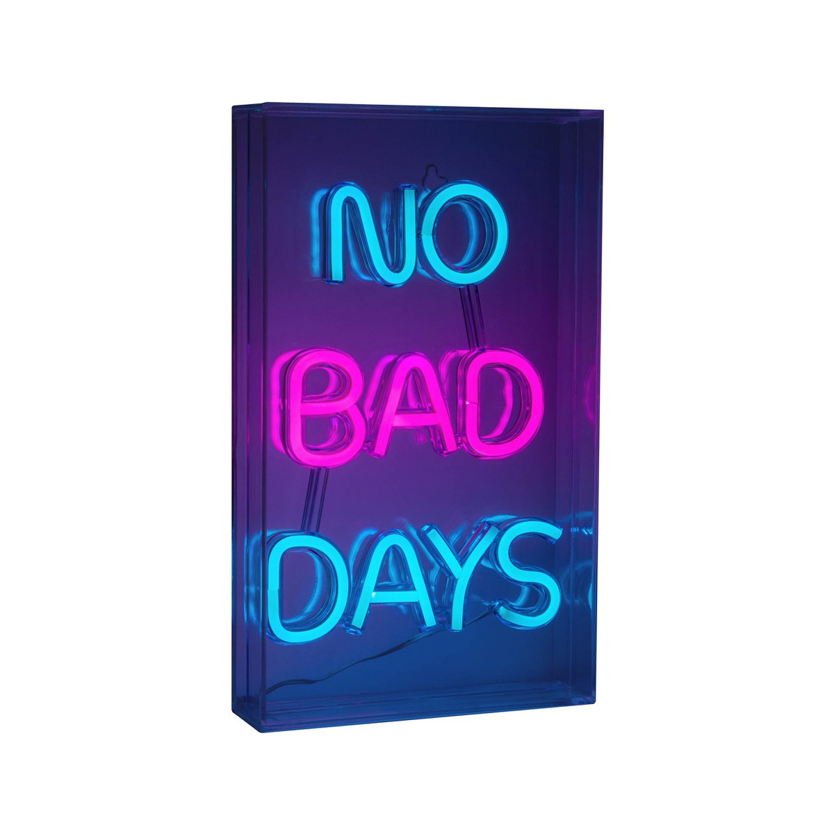 LED "No Bad Days" Neonlicht - Blau & Magenta 30x18cm