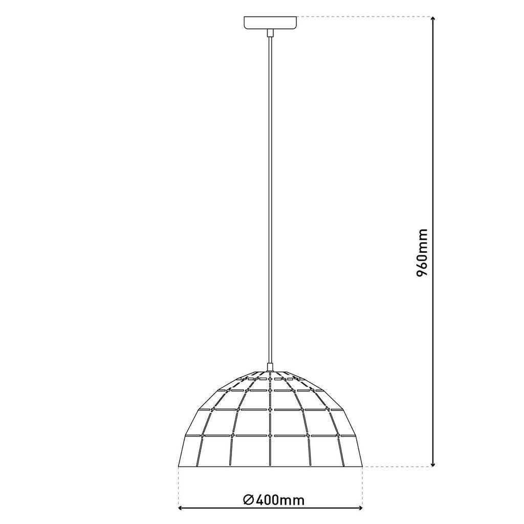 Näve Alison Hanglamp - Wit Metaal 40cm