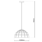 Näve Alison Hanglamp - Wit Metaal 40cm