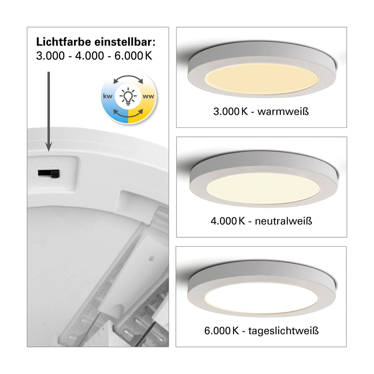 Näve Bonus LED Plafondlamp 33cm Zwart