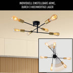 Näve Modo Plafondlamp 6-vlam Zwart 54,5cm