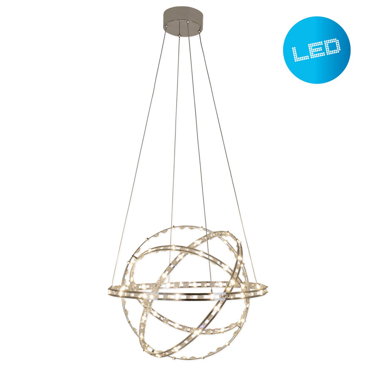 Näve Cosmos LED Hanglamp Chroom Ø60cm