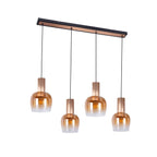 Näve Funda Hanglamp 4-Lichts Amber 150cm