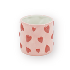 Hartjes Bloempot Roze/Rood 15,5x15,5x16cm Dolomiet