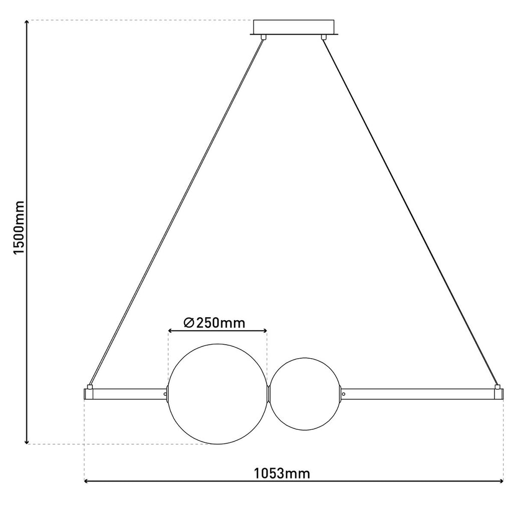 NOVA LED Hanglamp Chrome - 25cm