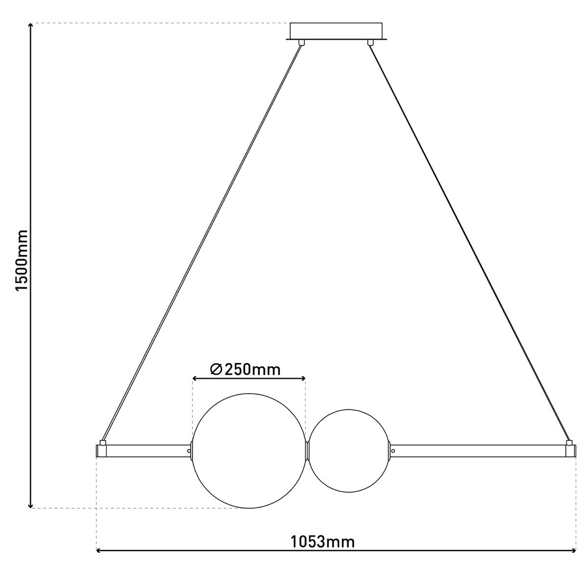 NOVA LED Hanglamp Chrome - 25cm