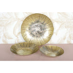 Gouden fruitschaal glas 40cm