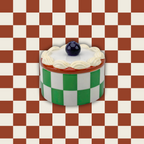 Housevitamin Voorraadpot Tartelette Slagroom - Groen 9x9x7,5cm