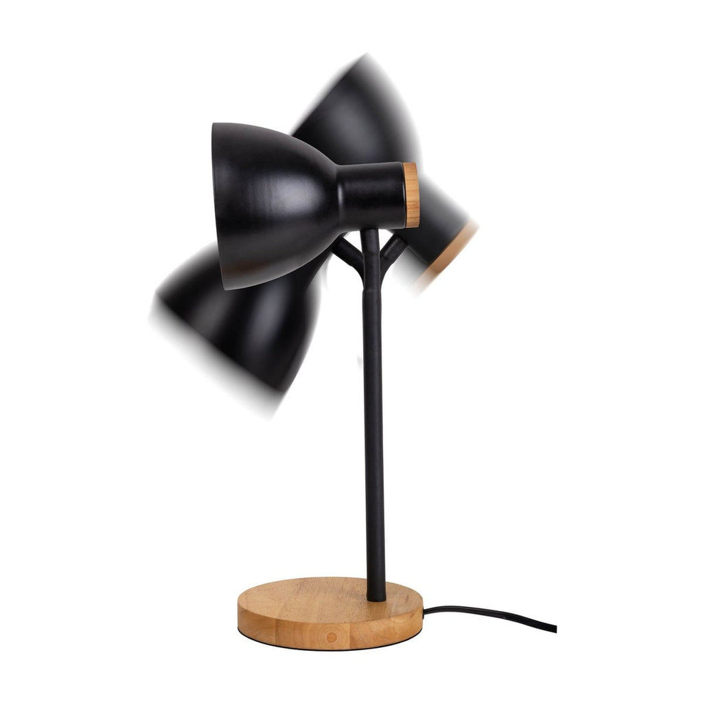 Marie Bureaulamp - Zwart Metaal Hout E14