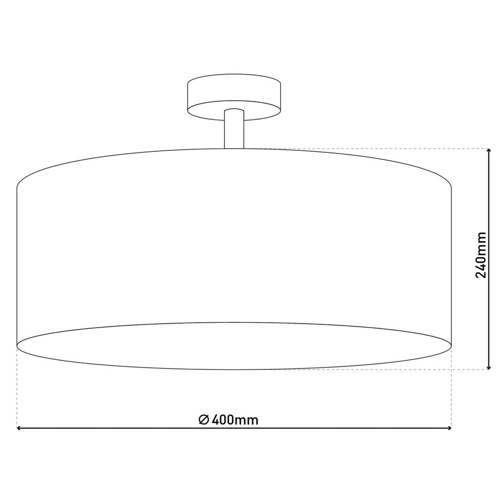 Näve Textielplafondlamp "New York" Grijs 40cm