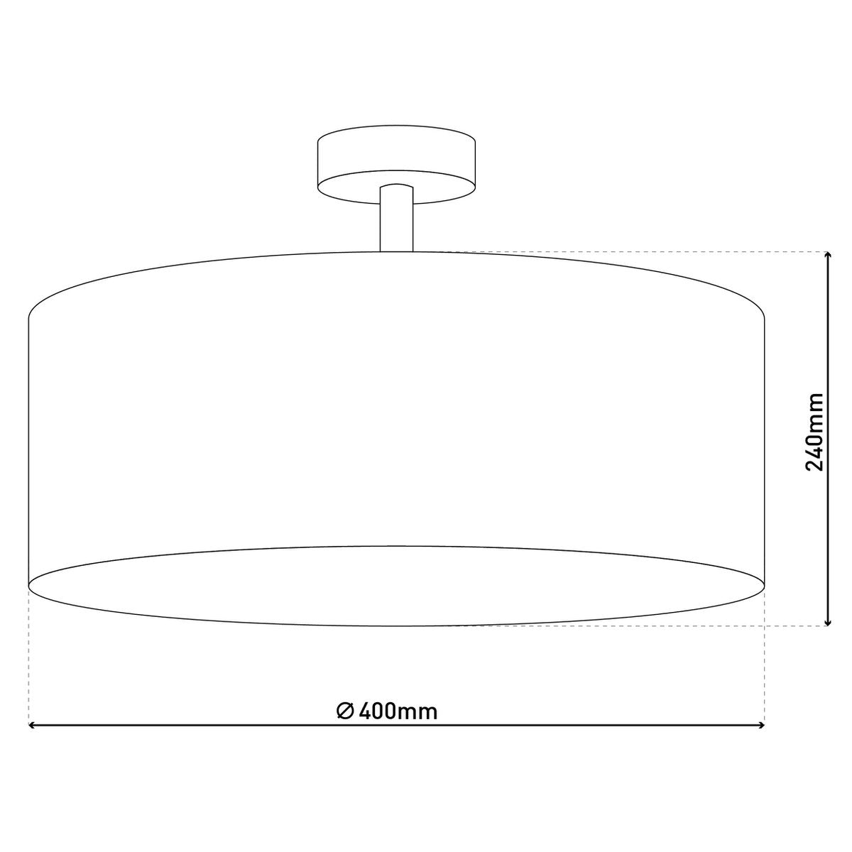 Näve Textielplafondlamp "New York" Grijs 40cm