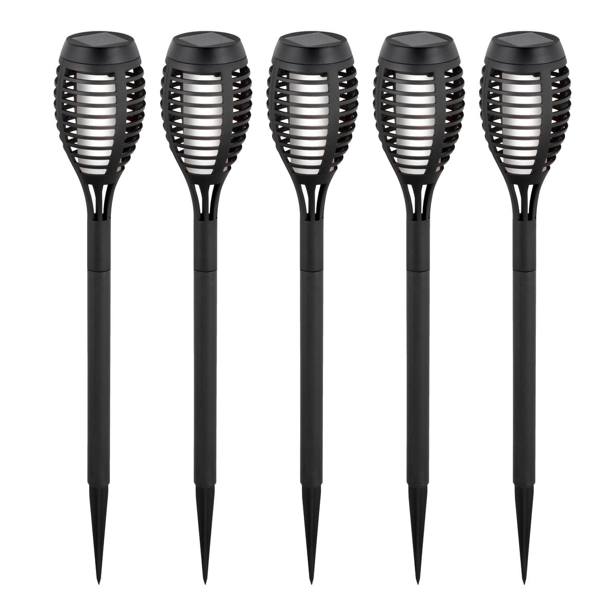 Näve Torch LED Tuinspies 45cm Grijs 5-delig Set