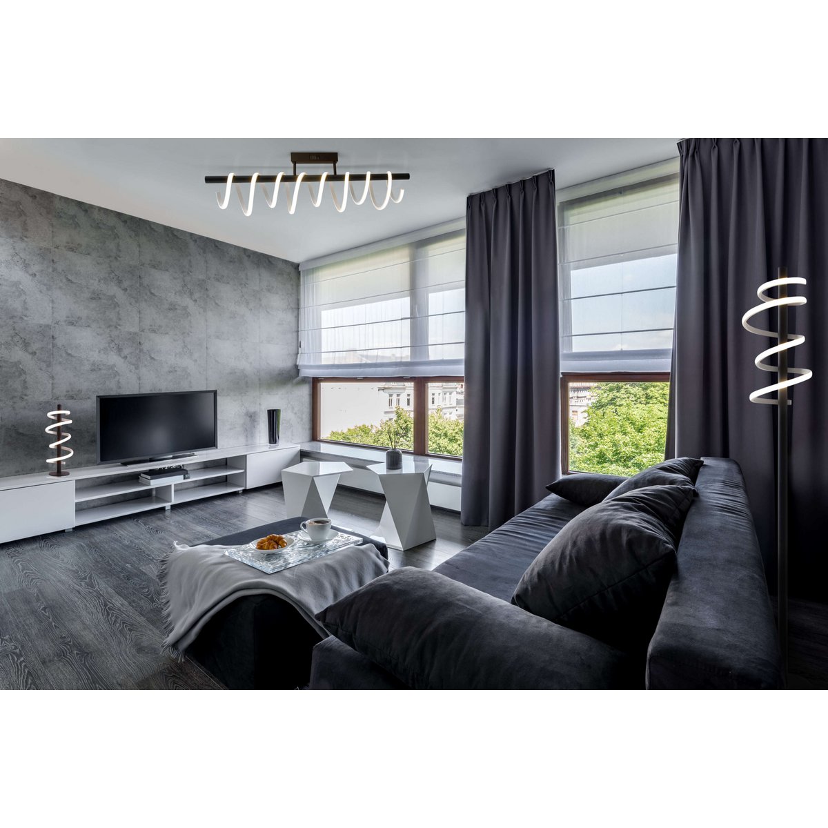 Näve Belleza LED Staande Lamp 140cm Zwart