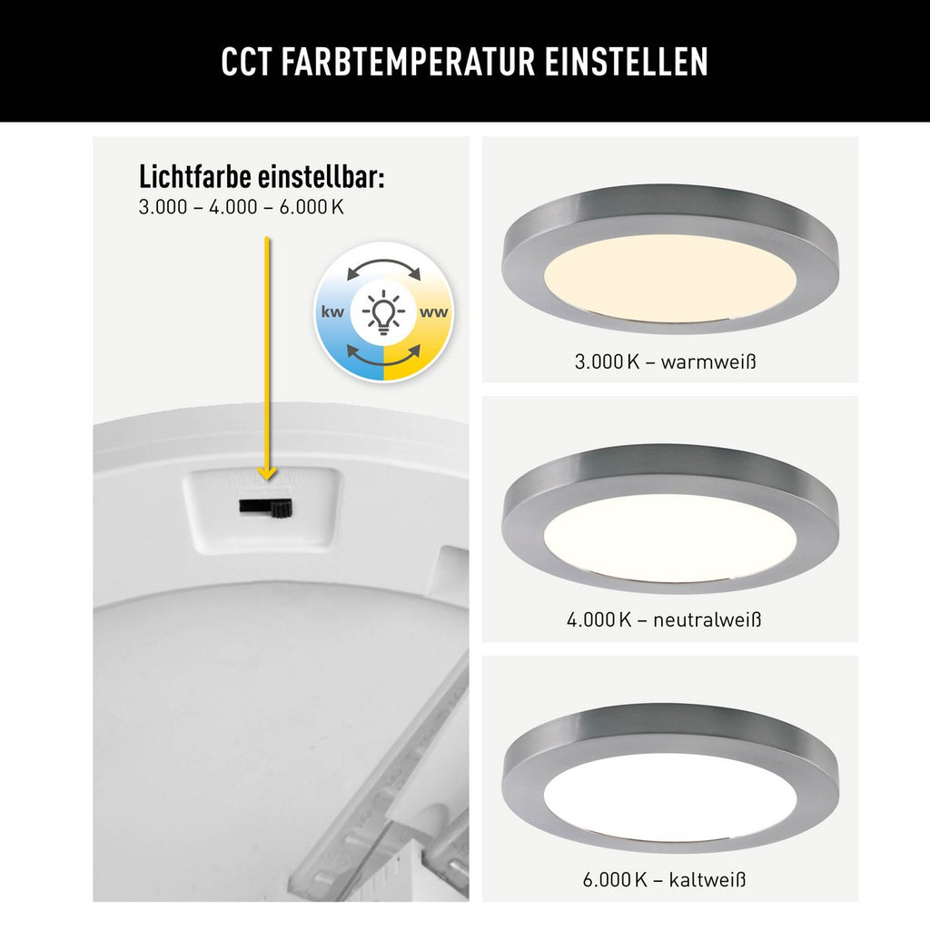 Näve Bonus LED Plafondlamp - Chroom/Wit 22,5cm