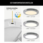 Näve Bonus LED Plafondlamp - Chroom/Wit 22,5cm