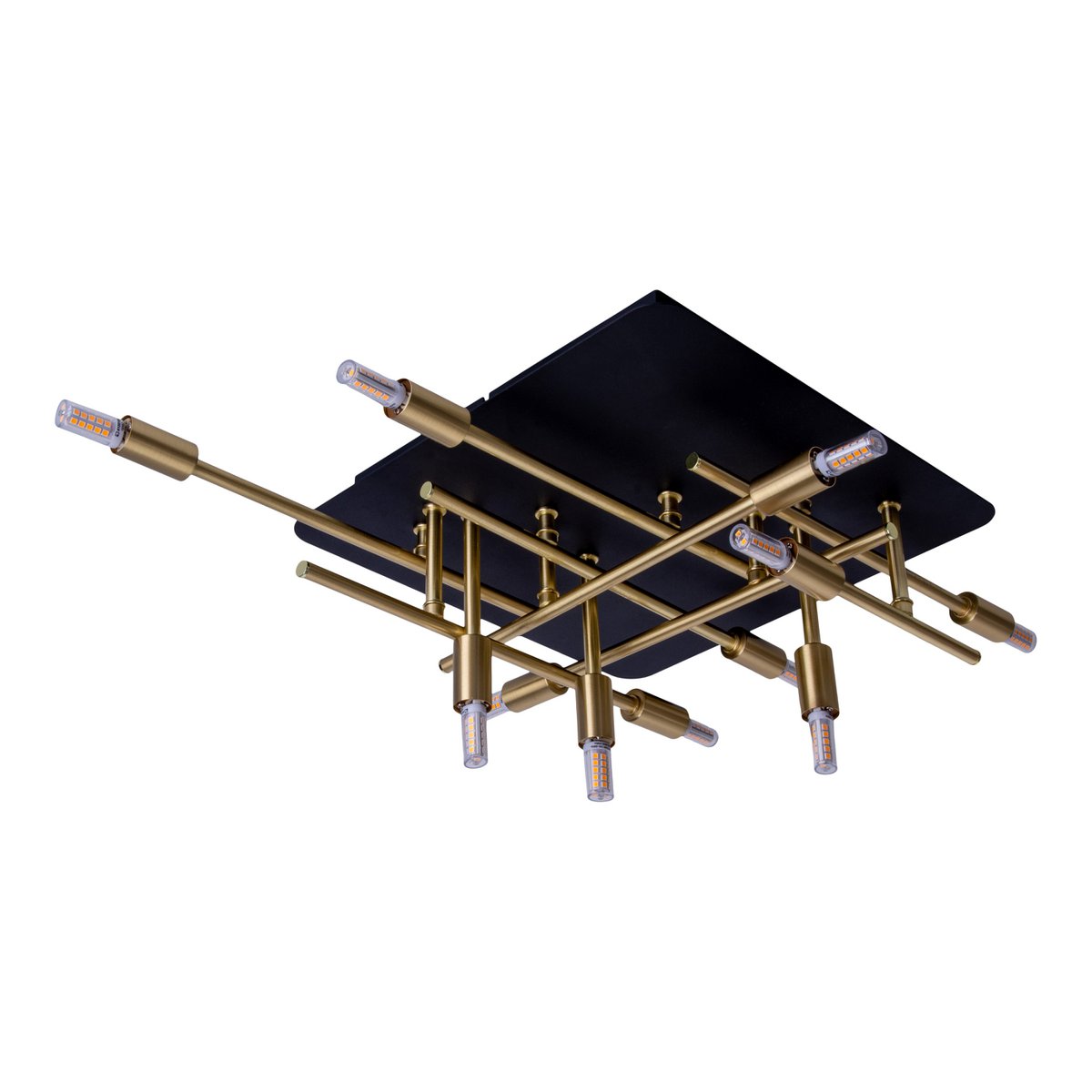 LED-plafondlamp Ancona - Zwart/Goud G9