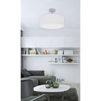 Näve Leuchten Textiel Plafondlamp Wit 40cm - Elegant & Duurzaam