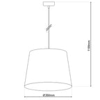 Näve Hanglamp White Wood 35cm