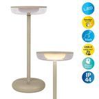 Näve Pasi Tabletlicht Beige 26cm Dimbaar