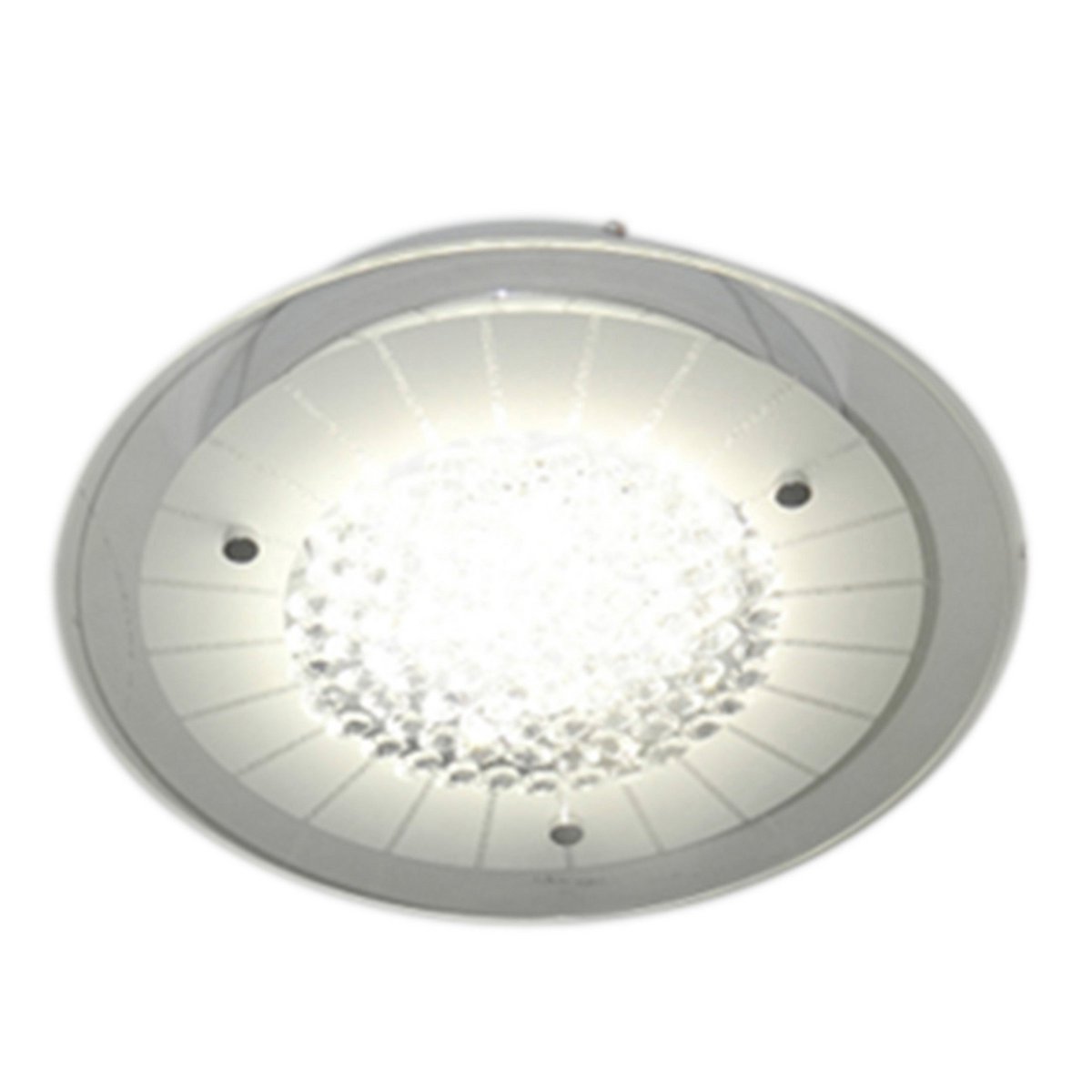 LED plafondlamp Chur - Kristaleffect Wit