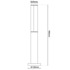 Näve Flair LED Padlicht 90cm Antraciet