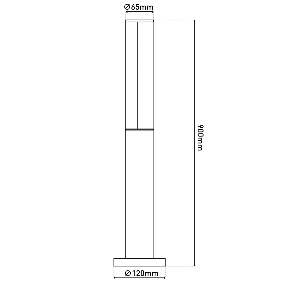 Näve Flair LED Padlicht 90cm Antraciet