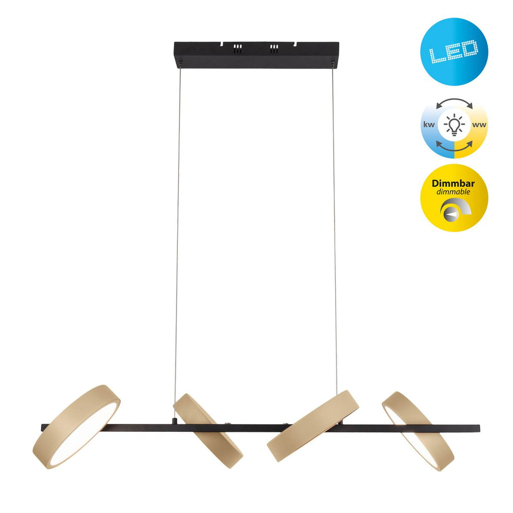 Led hanglamp Tessa amandel 150x110cm