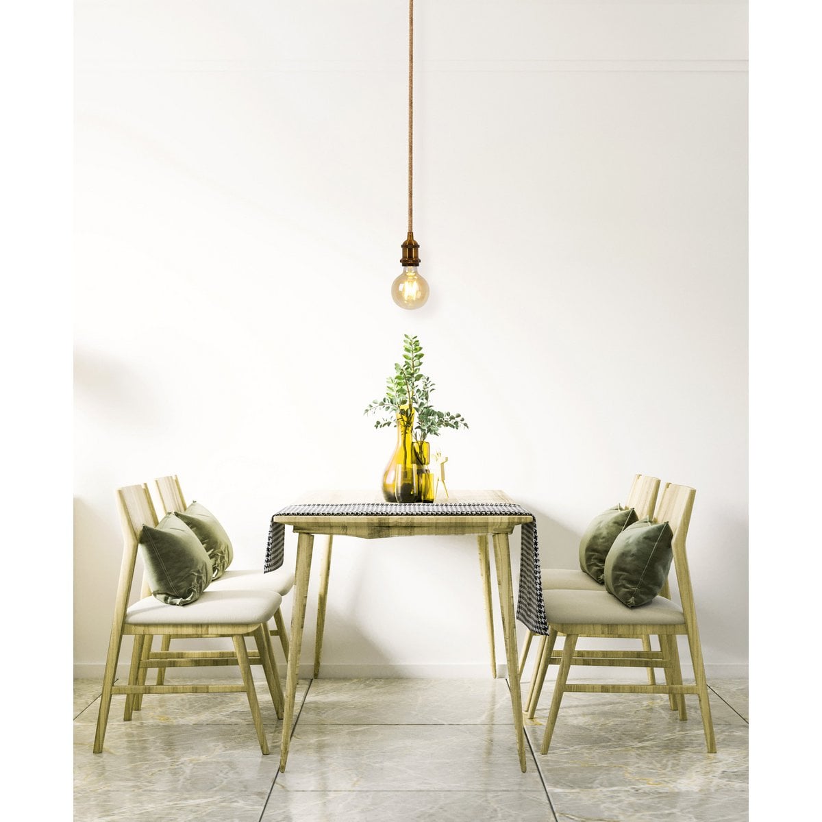 Näve Ontario Hanglamp Jute E27 Zwart