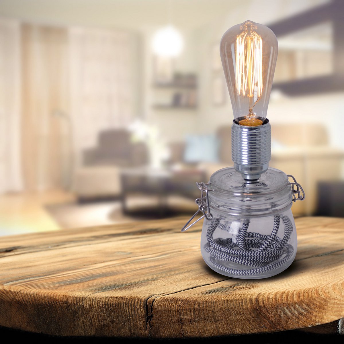 Näve LED Tafellicht Max H20cm Clear Glas