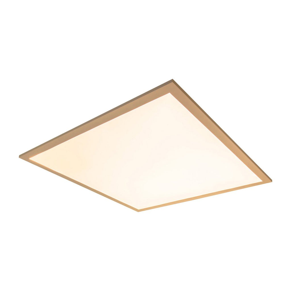 LED -paneel plafondlamp "Nico", functionele metalen plafondlamp en plastic in het wit, met vaste LED's en vele functies, ideaal voor kantoor, oefening of workshop, ca. 59,5 x 59,5 cm