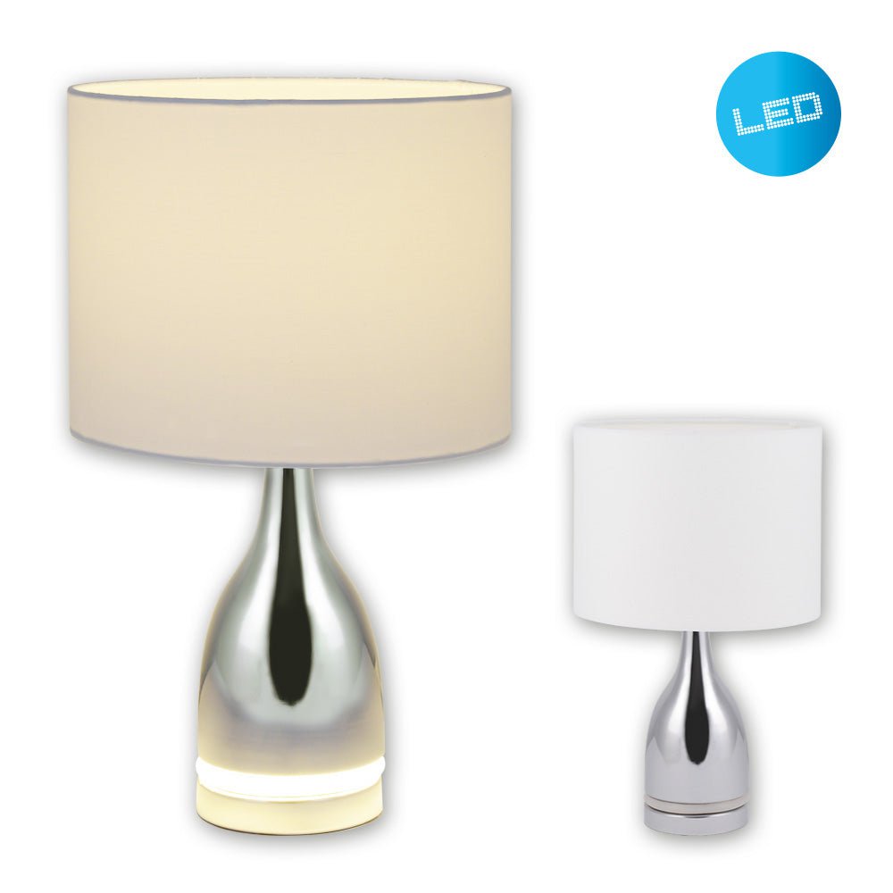 Cosima LED Tafellamp Chroom Wit 43,5cm
