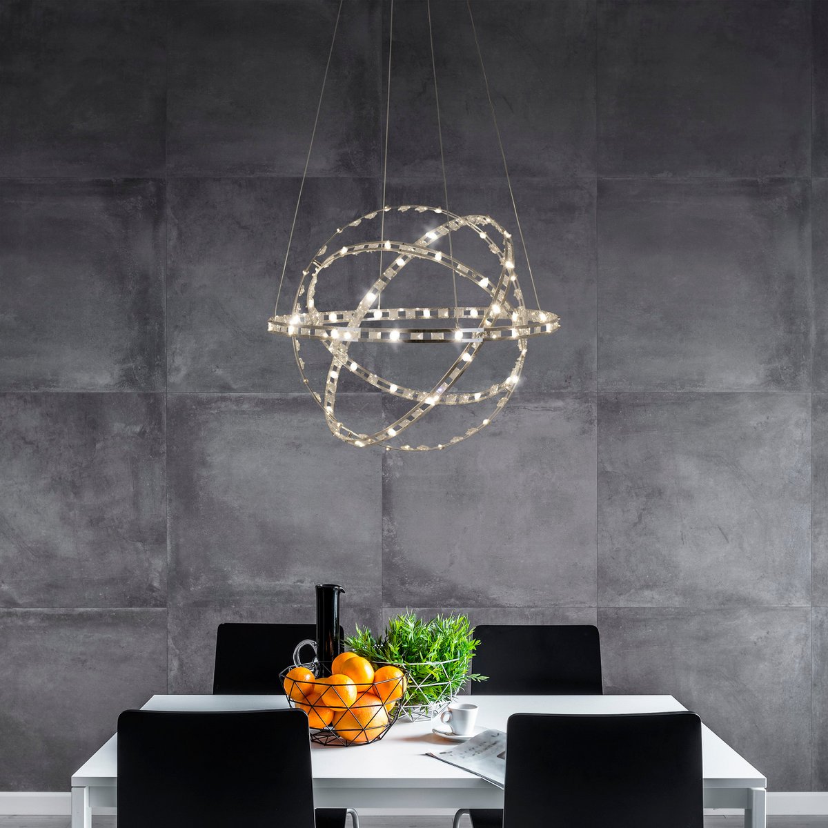 Näve Cosmos LED Hanglamp Chroom Ø60cm