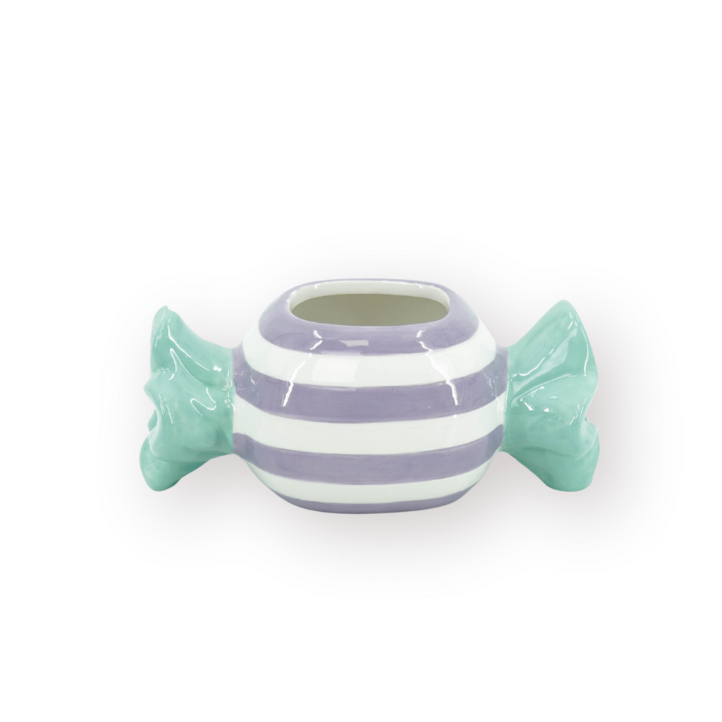 Candylicious Toffee Mint/Lila Bloempot 21x9,5x9,5 cm - Dolomiet