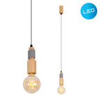 Näve Bento LED Hängeleuchte Holz 130cm