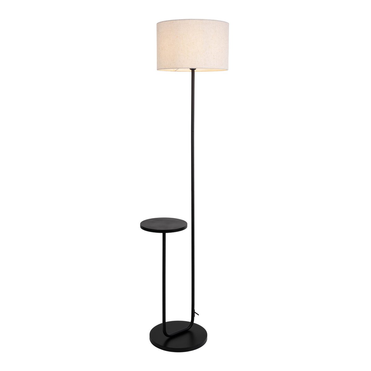 Näve Staande lamp met tafel - Zwart 157cm